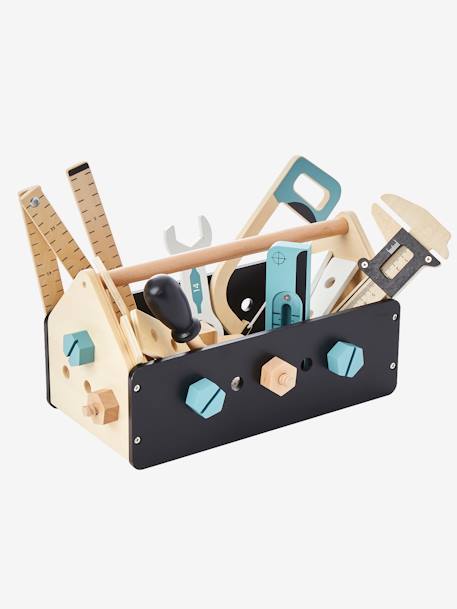 Boîte à outils du bricoleur en bois FSC® noir 1 - vertbaudet enfant 