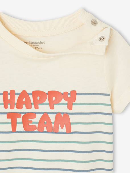 T-shirt bébé garçon en coton bio écru 2 - vertbaudet enfant 