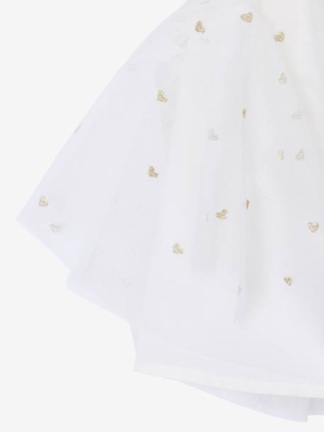 Jupe fille en tulle broderie lurex blanc 4 - vertbaudet enfant 