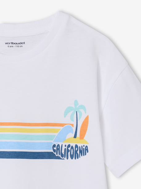 T-shirt garçon 'California' blanc 3 - vertbaudet enfant 