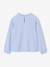 Tee-shirt blouse fille détail broderie anglaise manches longues bleu pâle+écru+marine+mauve+vert foncé 2 - vertbaudet enfant 