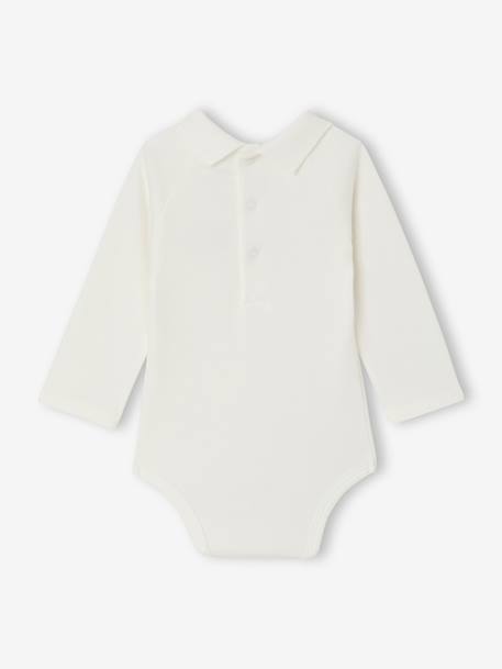 Body bébé garçon en coton bio écru 2 - vertbaudet enfant 