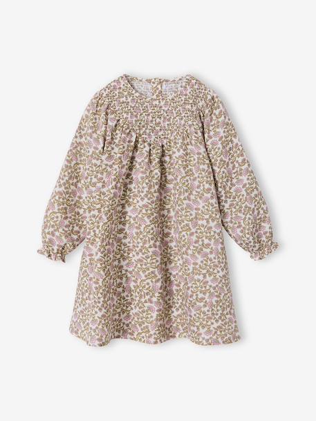 Ensemble fille robe et gilet sherpa écru 2 - vertbaudet enfant 