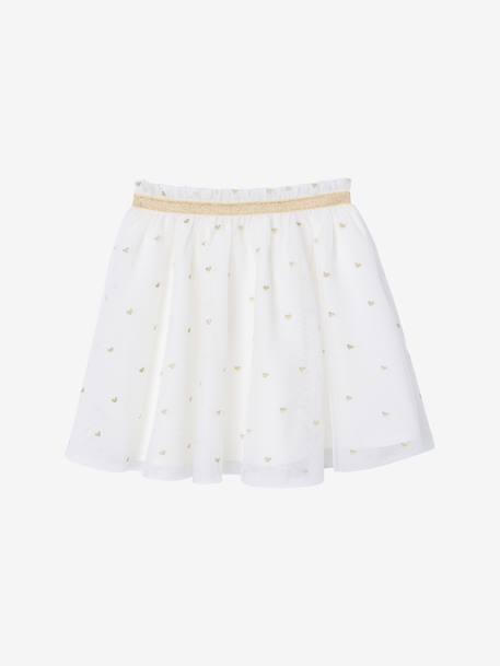 Jupe fille en tulle broderie lurex blanc 2 - vertbaudet enfant 
