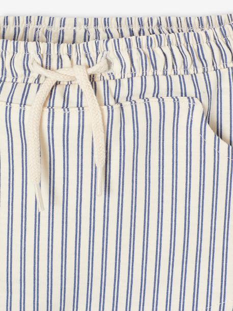 Lot 2 bermudas bébé garçon en molleton rayé bleu 5 - vertbaudet enfant 