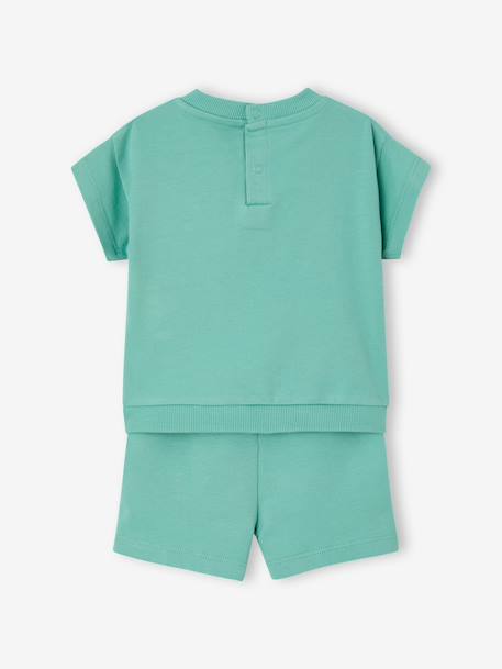 Ensemble short bébé Mickey menthe 4 - vertbaudet enfant 