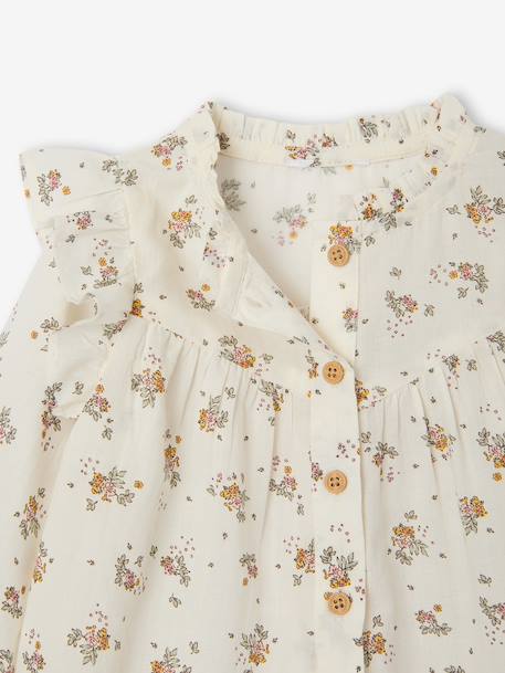Blouse à volants bébé rose+vanille+vert de gris 8 - vertbaudet enfant 