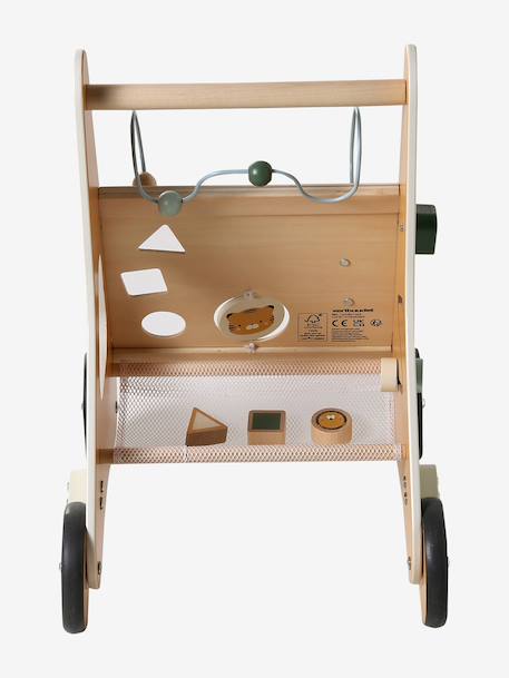 Chariot de marche avec freins en bois FSC® Cherry+Green Forest+Tanzanie 23 - vertbaudet enfant 