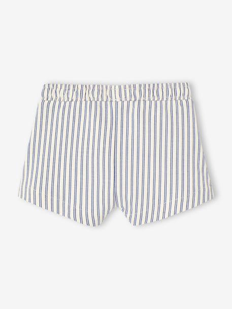 Lot 2 bermudas bébé garçon en molleton rayé bleu 4 - vertbaudet enfant 