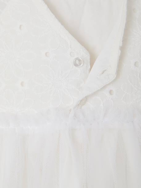 Robe bébé fille tulle broderie blanc 5 - vertbaudet enfant 