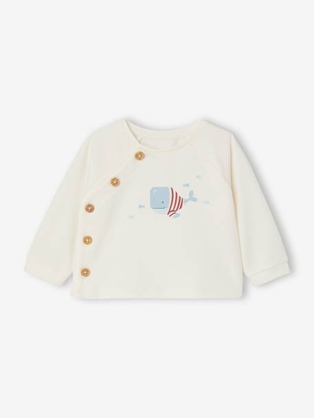 Ensemble bébé sweat et pantalon écru+rose pâle 2 - vertbaudet enfant 