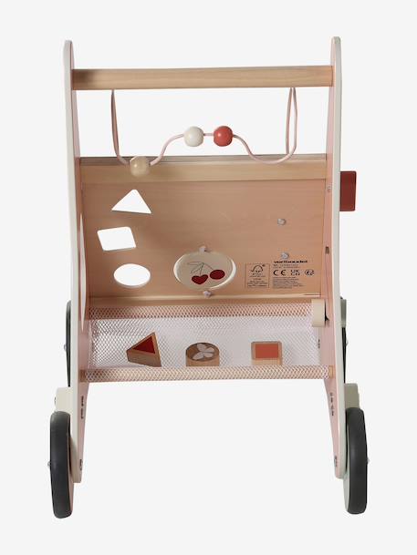 Chariot de marche avec freins en bois FSC® Cherry+Green Forest+Tanzanie 6 - vertbaudet enfant 