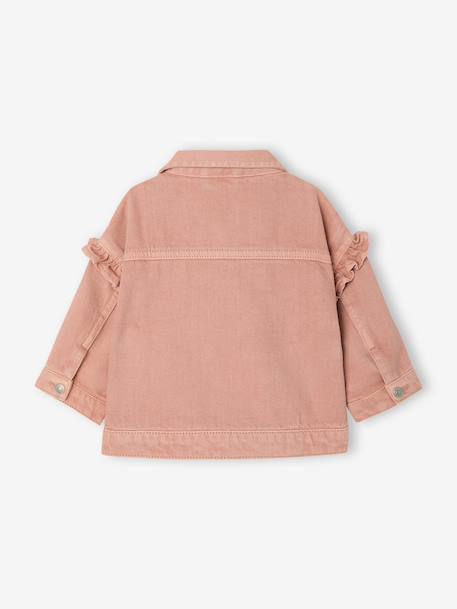 Veste bébé fille volantée rose poudré 2 - vertbaudet enfant 