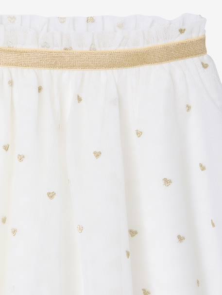 Jupe fille en tulle broderie lurex blanc 3 - vertbaudet enfant 