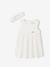 Robe bébé naissance et bandeau assorti beige+rose poudré+tilleul imprimé 1 - vertbaudet enfant 