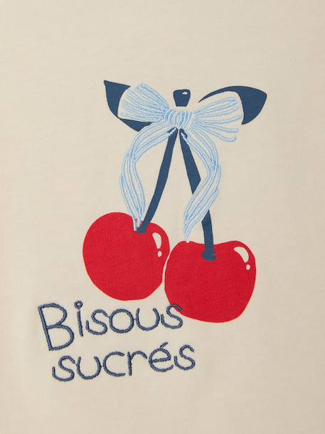 T-shirt bébé fille motif fantaisie en coton bio écru 3 - vertbaudet enfant 