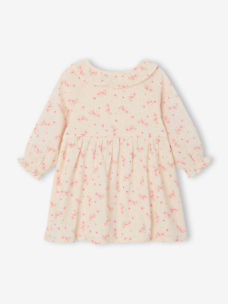 Robe bébé fille en gaze de coton écru 2 - vertbaudet enfant 