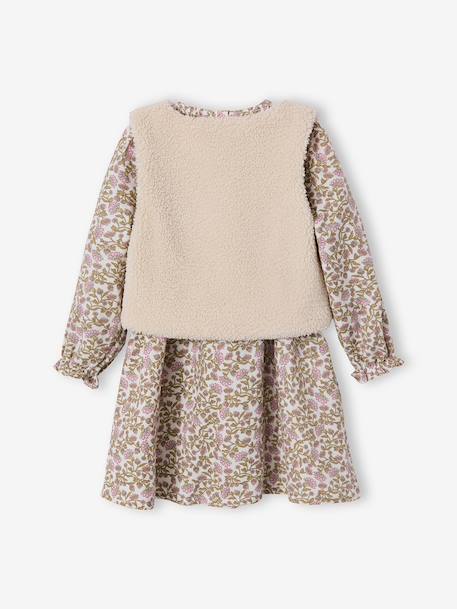Ensemble fille robe et gilet sherpa écru 5 - vertbaudet enfant 