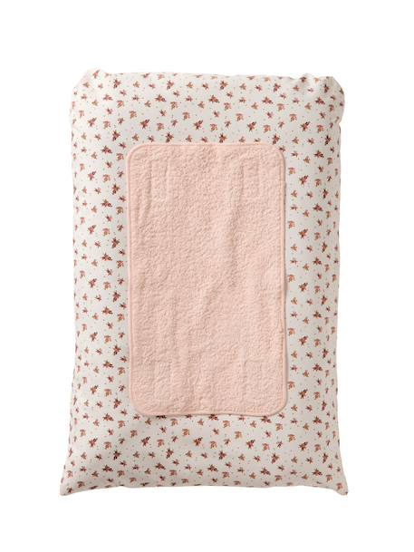 Housse matelas à langer personnalisable beige imprimé+écru / vert feuille+multicolore+vert sauge 12 - vertbaudet enfant 