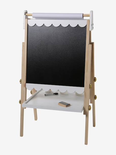 Tableau pliable et réglable en hauteur 3 en 1 en bois FSC® blanc+multicolore+Rose 7 - vertbaudet enfant 