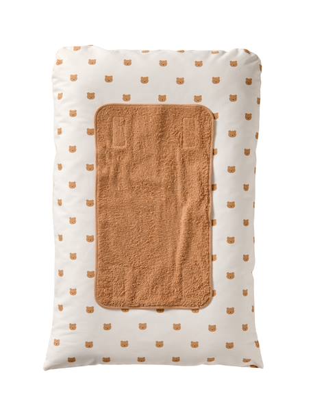 Housse matelas à langer personnalisable beige imprimé+écru / vert feuille+multicolore+vert sauge 3 - vertbaudet enfant 