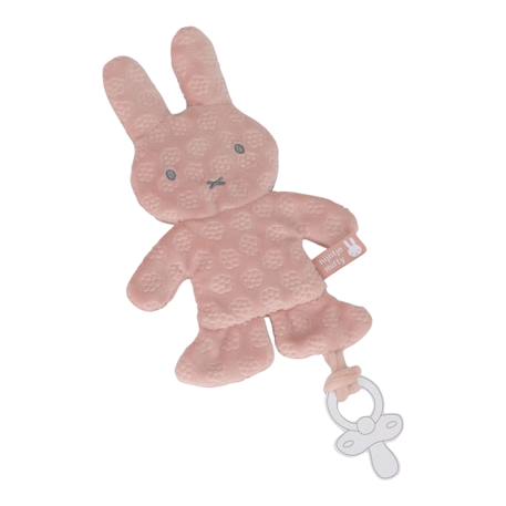 Doudou attache tétine  miffy - flower Rose clair 1 - vertbaudet enfant 