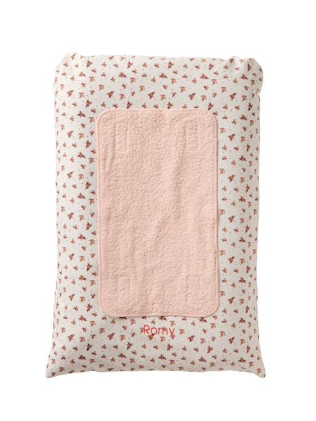 Housse matelas à langer personnalisable beige imprimé+écru / vert feuille+multicolore+vert sauge 10 - vertbaudet enfant 