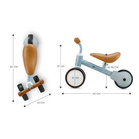 Draisienne Tricycle Kinderkraft CUTIE avec Selle Réglable, Roues EVA Increvables, Guidon Sécurisé et Poignées TPR Bleu 6 - vertbaudet enfant 