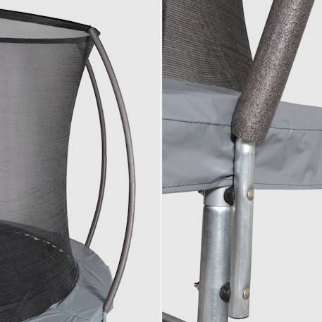 Trampoline rond ø 250cm avec filet de protection intérieur - pluton inner 2,50 m 250 cm Gris 2 - vertbaudet enfant 