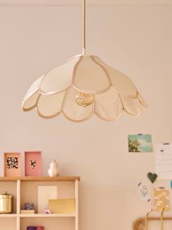 Linge de maison et décoration-Décoration-Abat-jour fleur en tissu pour suspension