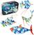 Jeu de construction phosphorescent, magnétique, flexible, et imaginatif Clixo Ocean Bleu 1 - vertbaudet enfant 
