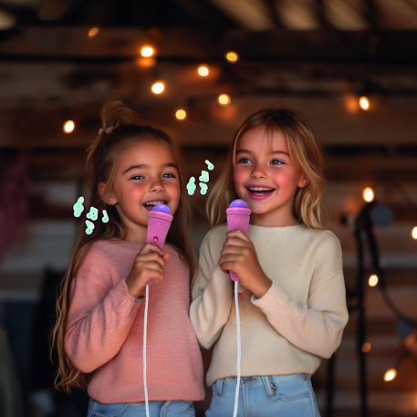 Microphone sur pied enceinte bluetooth gabby et la maison magique Rose 2 - vertbaudet enfant 
