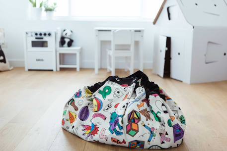 Tapis de jeu & sac à jouets- omy paris Noir et naturel 3 - vertbaudet enfant 