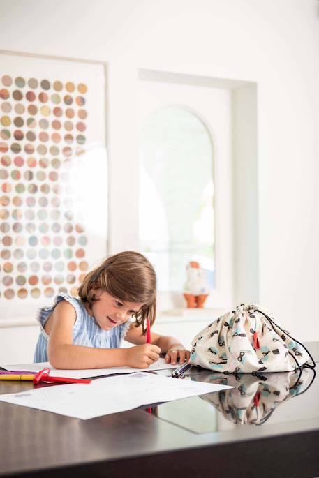 Sac de rangement- mini- supergirl Beige, bleu et noir 6 - vertbaudet enfant 