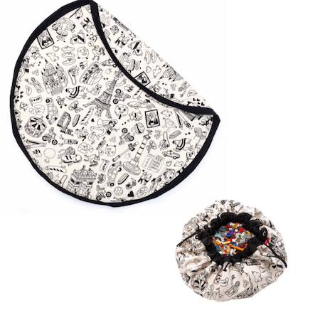 Tapis de jeu & sac à jouets- omy paris Noir et naturel 1 - vertbaudet enfant 