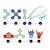 Jeu de construction phosphorescent, magnétique, flexible, et imaginatif Clixo Ocean Bleu 3 - vertbaudet enfant 