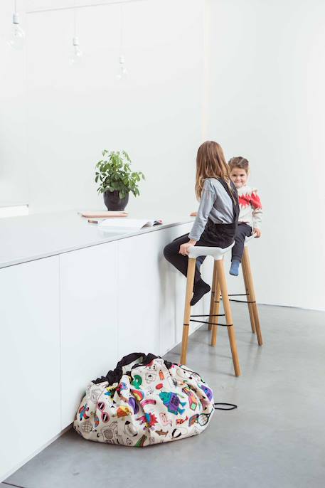 Tapis de jeu & sac à jouets- omy paris Noir et naturel 6 - vertbaudet enfant 