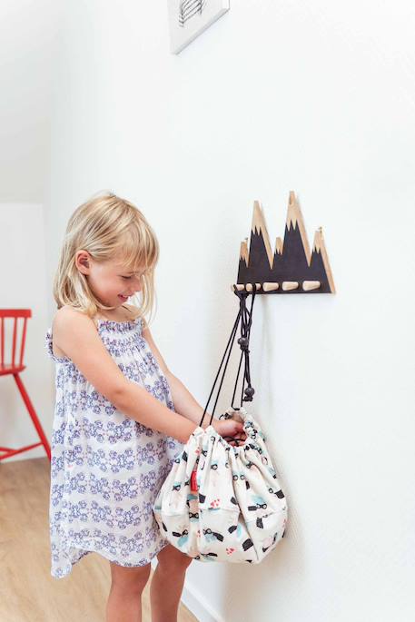 Sac de rangement- mini- supergirl Beige, bleu et noir 4 - vertbaudet enfant 