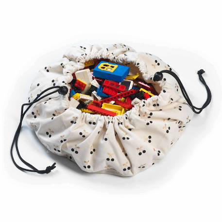 Sac de rangement- mini- cerise Beige et noir 1 - vertbaudet enfant 