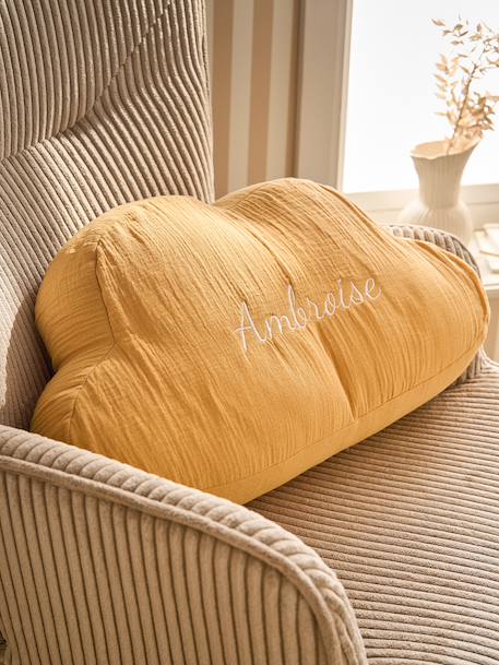 Coussin nuage en gaze de coton personnalisable bleu grisé+cannelle+écru+rose poudré+vert sauge 5 - vertbaudet enfant 