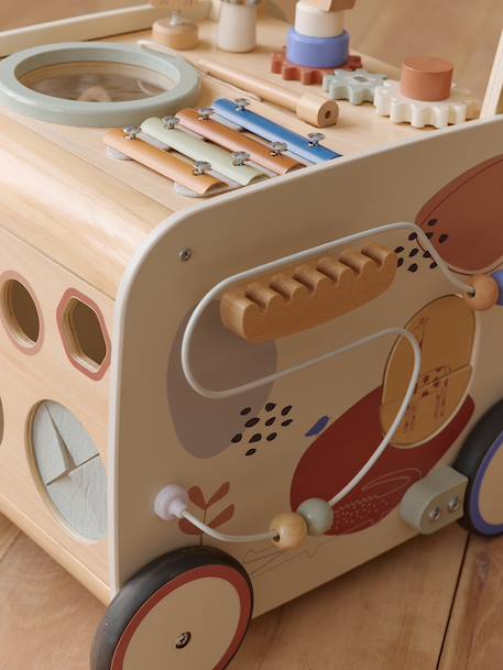 Chariot de marche musical en bois FSC® avec freins bois 3 - vertbaudet enfant 