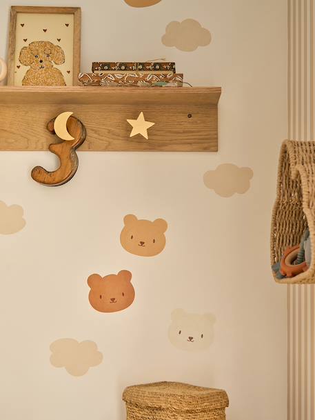 Lot de 20 stickers oursons et nuages beige 2 - vertbaudet enfant 