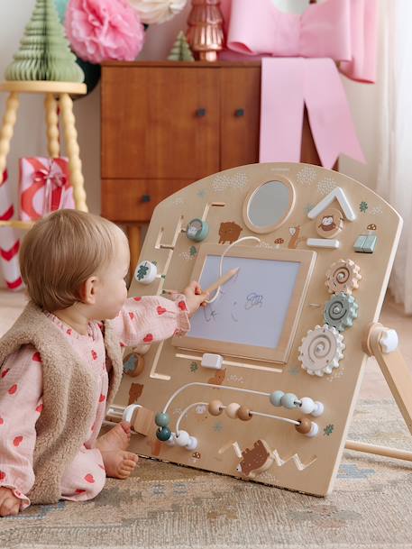 Planche d'activités avec ardoise magique GREEN FOREST en bois FSC® bois 1 - vertbaudet enfant 