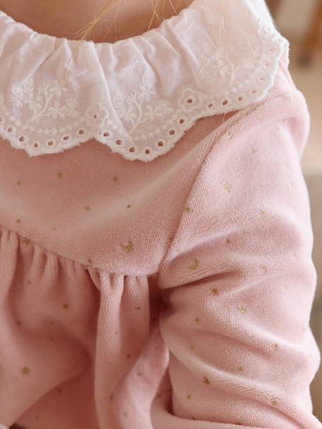 Ensemble Pyjama Fille Cape Sequins rose poudré 4 - vertbaudet enfant 