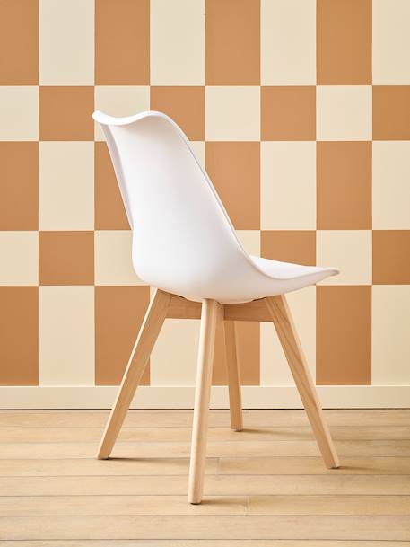 Chaise enfant primaire Scandinave blanc+vert 2 - vertbaudet enfant 