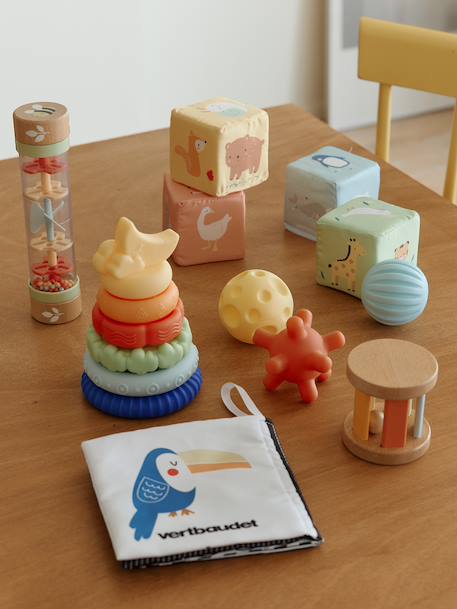 Coffret 6 jouets d’éveil bois FSC® multicolore 1 - vertbaudet enfant 