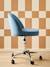 Chaise de bureau à roulettes enfant en velours bleu+rose poudré 5 - vertbaudet enfant 