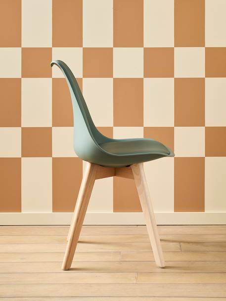 Chaise enfant primaire Scandinave blanc+vert 9 - vertbaudet enfant 