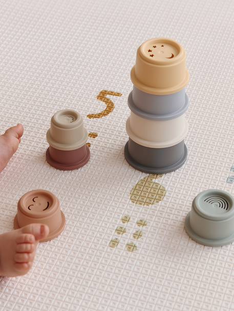 Tour à empiler en plastique multicolore 1 - vertbaudet enfant 