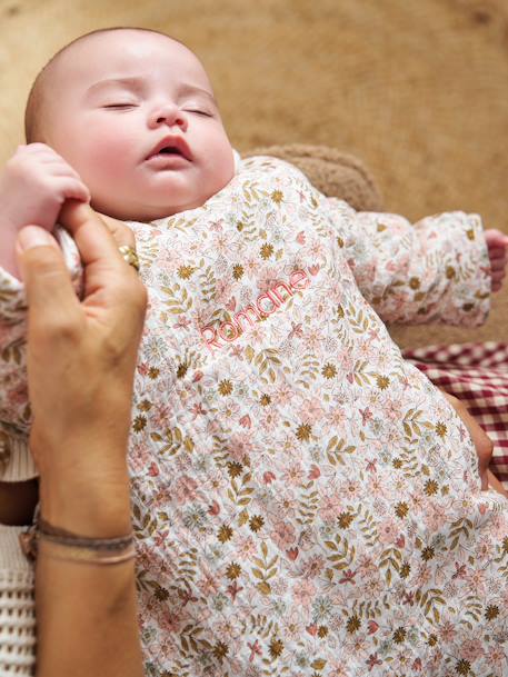 Gigoteuse manches amovibles personnalisable FLORA blanc imprimé 2 - vertbaudet enfant 